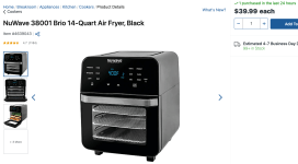 NuWave Brio 14-Quart Air Fryer only $39.99 (Was $179 Retail) Via OfficeDepot