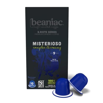 60 Count! For $11.46 Beaniac B.RISTA Series Misterioso Dark Roast Espresso Capsules