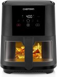 Chefman TurboTouch Easy View Air Fryer, The Most Convenient And Healthy Way To Cook Oil-Free, Watch Food Cook To Crispy And Low-Calorie Finish Through Convenient Window, 5 Qt