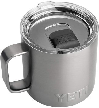 YETI Rambler 14 oz Mug, Vacuum Insulated, Stainless Steel with MagSlider Lid, Stainless