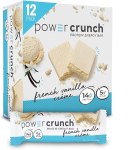 Power Crunch Whey Protein Bars, High Protein Snacks with Delicious Taste, French Vanilla Creme, 1.4 Ounce (12 Count)