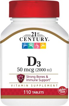 21st Century D3 2000 IU Tablets, 110 Count