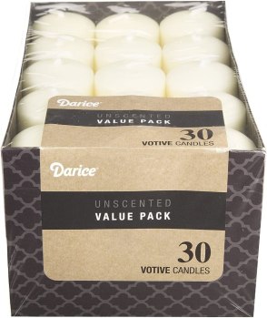 Case of 30! Dynamic Collections Unscented 12 Hour Votive Candles 1.4″X1.8″ 30/Pkg Ivory
