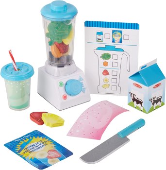 Prime Day Deal $13.97 down from $31.99 Melissa & Doug Smoothie Maker Blender Set with Play Food (22 Pcs)