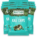 Rhythm Superfoods Kale Chips, Kool Ranch, Organic and Non-GMO, Single Serves, 0.75 Oz (Pack of 8), Vegan/Gluten-Free Snacks