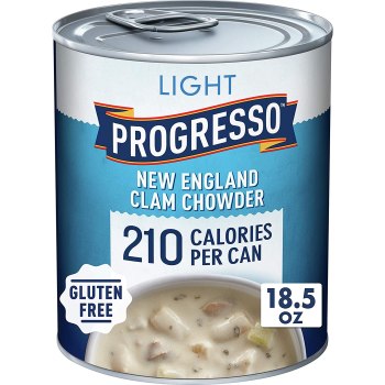 (Pack of 6) Progresso Light, New England Clam Chowder Soup, Low Fat, Gluten Free, 18.5 oz