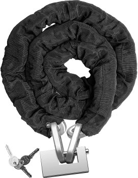 VEVOR Heavy Duty Chain Lock, 2/5 Inch x 6.58 Feet Security Chain and Lock Kit