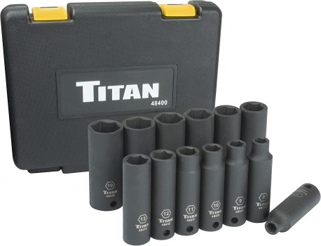 Titan Tools – 13-Pc 3/8 Dr Metric Deep Impa (48400)