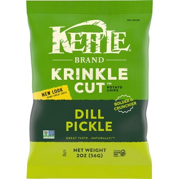 Kettle Brand Potato Chips, Dill Pickle, 2 oz For $1.26