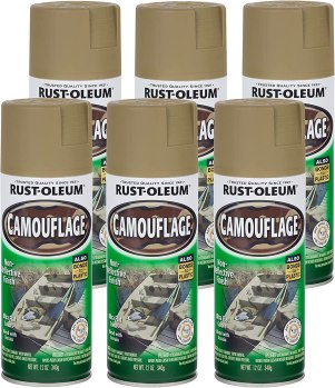 6 Pack! 12 oz Rust-Oleum Brands 1917830 Khaki Specialty Camouflage Spray