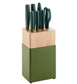 ZWILLING Now S Knife Block Set, 8-pc, Lime Green and Orange