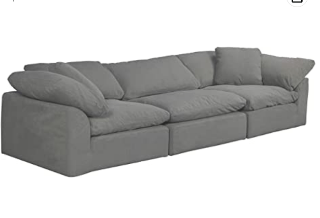 This sort of reminds me of the Cloud Couch set I’ve been dreaming about getting from Restoration Hardware!