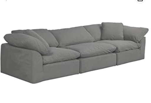 This sort of reminds me of the Cloud Couch set I’ve been dreaming about getting from Restoration Hardware!
