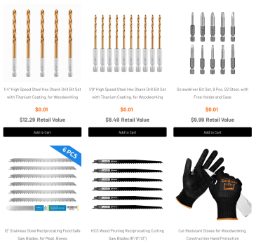 Free Free Free! Tools! Toolant is offering Tool Accessories and Safety Equipment for only $0.01! Just answer 5 questions before checkout, takes 20 seconds!