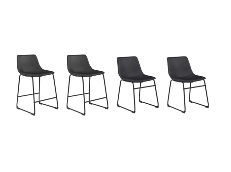 Signature Design by Ashley:  Barstool Set of 2 + Bucket Chair Set of 2 For $229 (down from $535)
