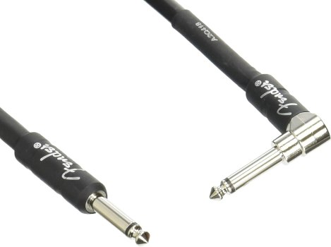 Fender Professional Series Instrument Cable, Straight/Angle, Black, 18.6ft For $14.99 (usually $24)