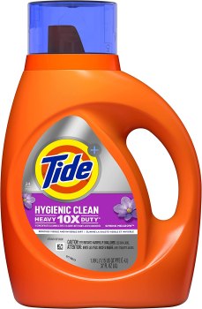 $6.99 Tide Hygienic Clean Heavy 10x Duty Liquid Laundry Detergent, Spring Meadow, 24 Loads, 37 fl oz, HE Compatible