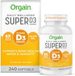 Orgain Super Vitamin D3 Supplement 5,000iu (125mcg) 8 Month Supply! For $7.19 Immune, Bone, and Mood Support, Organic Olive Oil for Better Absorption