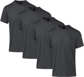 4 Pack For $12.99 (All Sizes) Gildan Adult Softstyle CVC Short Sleeve T-Shirt.