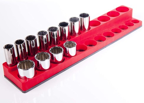BIG RED MTOSD3811T Torin Tool Storage Organizer: Magnetic Socket Rack, 3/8″ Drive Sockets For $10.99 (usually $20)