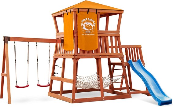 🔥 Lowest price ever 🔥 Little Tikes Real Wood Adventures Bear Basin Outdoor Playset For $899 (down from $1400)