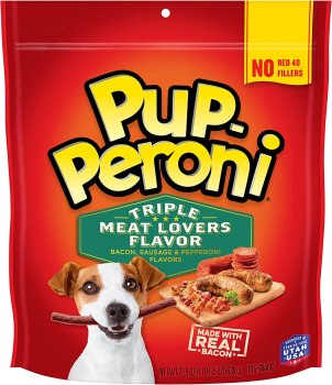 Pup-Peroni Original Triple Meat Lovers Flavor Dog Snacks, 22.5 Ounce Bag