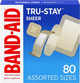 $4.65 down from $17 Band-Aid Brand Tru-Stay Sheer Strips Lightweight, Breathable, Assorted, 80 ct