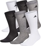 🔥 6-pairs of adidas mens Athletic Cushioned Crew Socks For $11 (usually $20)