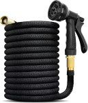 75FT Expandable Garden Hose with 8 Function Hose Nozzle For $19.99
