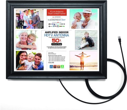 $17 (down from $80) Clearstream View Wall Frame Amplified Indoor HDTV Antenna with Collage Mat, Black, 18.60in. x 15.00in. x 2.40in.