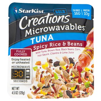 12 Pack For $12 StarKist Creations Microwavables – Spicy Rice & Beans Tuna – 4.5 oz Pouch