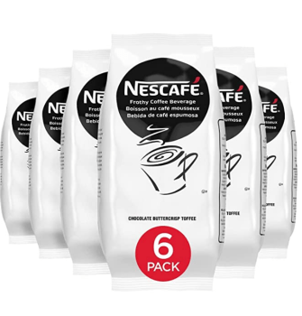 price mistake Nescafe Instant Coffee, Chocolate Buttercrisp Toffee Flavor Cappuccino Mix, Instant Flavored Coffee, 32-Ounce Bags (Pack of 6)