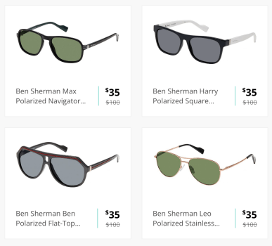 Ben Sherman Polarized Sunglasses (various styles/colors) $20 + Free Shipping