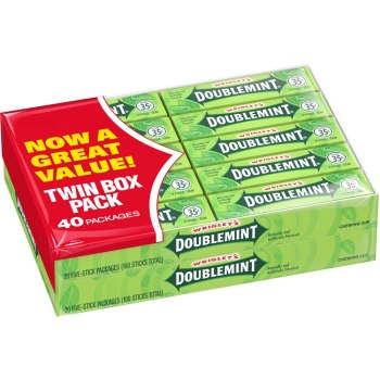 Run!! 4 Packs For $5.21 WRIGLEY’S DOUBLEMINT Gum, 5 Stick Pack