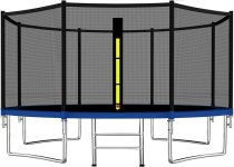 12 Foot Trampoline with Safety Enclosure Net For $149.99