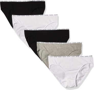5 Pack For $10.45 Calvin Klein Women’s Cotton Stretch Logo Multipack Bikini Panty
