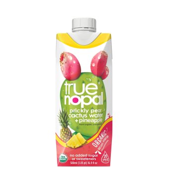12 Pack For $18 True Nopal Organic Cactus Water Prickly Pear Plus Pineapple, 16.9 Fl Oz