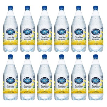 12 Pack For $13.82 Crystal Geyser Lemon Sparkling Spring Water 1.25 Liter 42.3 Fl Oz,