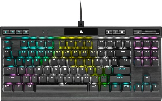 $66 down from $150 Corsair K70 RGB TKL Champion Series Tenkeyless Mechanical Gaming Keyboard (Cherry MX Blue Keyswitches, Aluminum Frame, PBT Double-Shot Keycaps, AXON Processing Technology) QWERTY – NA Layout, Black