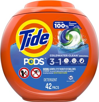 42 Tide Pods Laundry Detergent Soap Pods For $9.01