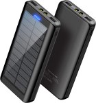 30000mAh Solar Powered Power Bank For $18