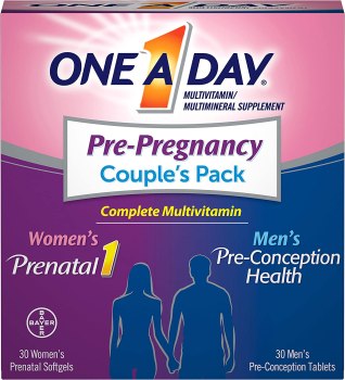 $11.70 (down from $29) One A Day Men’s & Women’s Pre-Pregnancy Multivitamin
