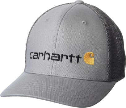 Carhartt Men’s Rugged Flex Fitted Canvas Mesh Back Graphic Cap Size: M For $15