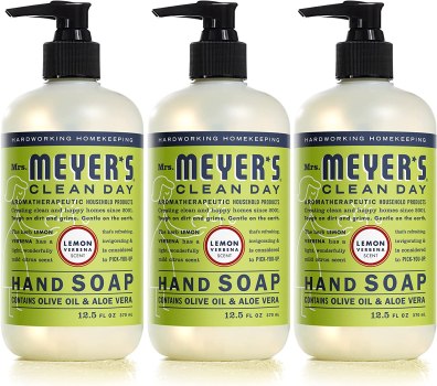 HOT! 3 Pack For $5.97 Mrs. Meyer’s Hand Soap, Made With Essential Oils, Biodegradable Formula, Lemon Verbena, 12.5 FL. Oz
