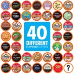 Wow! Lowest Price ever! 40 Count For $17.22 Two Rivers Coffee Flavored Coffee Pods Compatible with K Cup Brewers Including 2.0, Assorted Variety Pack Flavored Coffee