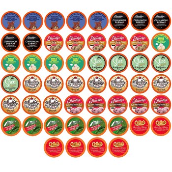 52 Pods for $19.98 Two Rivers Coffee Flavored Coffee Pods Sampler for Keurig K Cup Brewers