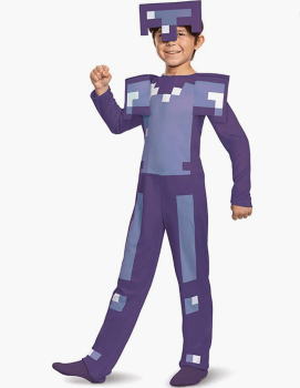 $15 down from $30! Minecraft Costume, Enchanted Diamond Armor Outfit for Kids, Minecraft Costume Halloween