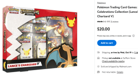 Pokémon Trading Card Games: Celebrations Collection (Lance’s Charizard V) OR (Dark Sylvan V) For$20