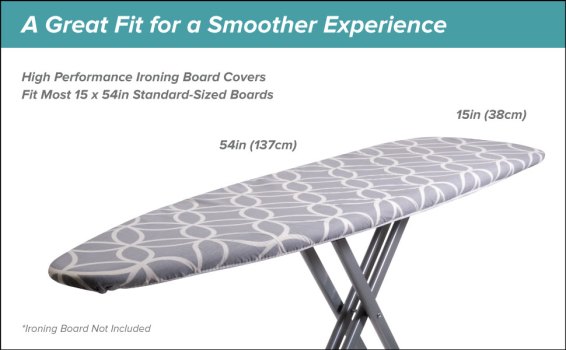 $9.93 Laundry Solutions by Westex Fine Damask Deluxe Triple Layer Extra-Thick Ironing Board Cover & Pad, 15″ x 54″, IB0316