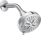 Amazon has the Moen Hydro Energetix Eight-Function 5″ Diameter Spray Head Standard, Chrome $16.44 + Free Shipping 